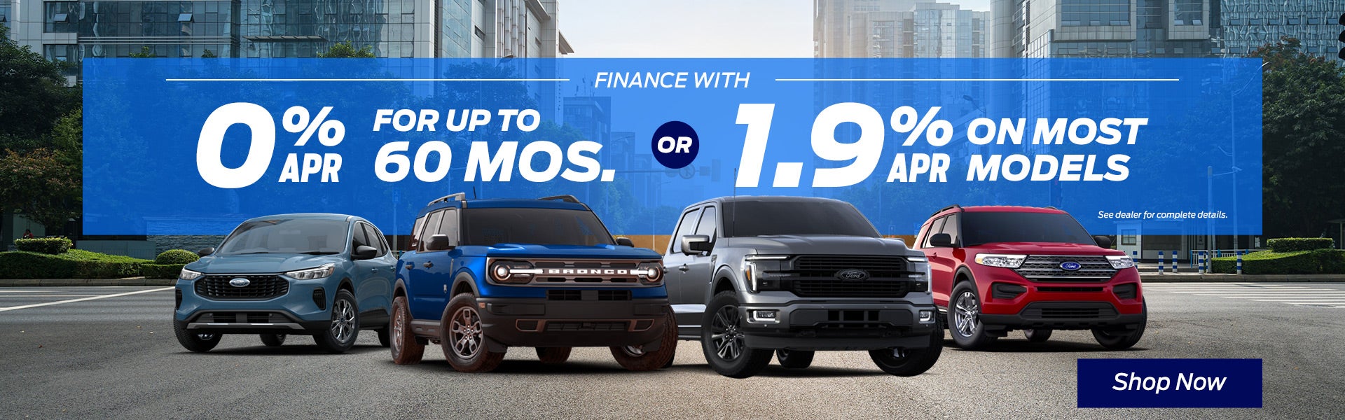 Low APR Offers on Top New Ford Models