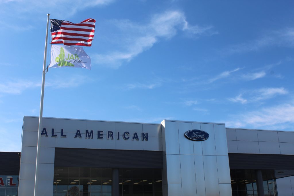 JAR of Hope Flag Proudly Flying at All American Ford in Old Bridge