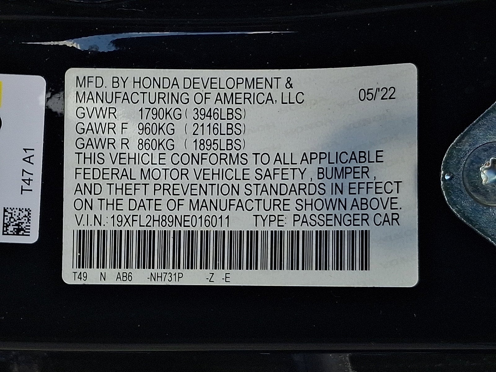 2022 Honda Civic Sport