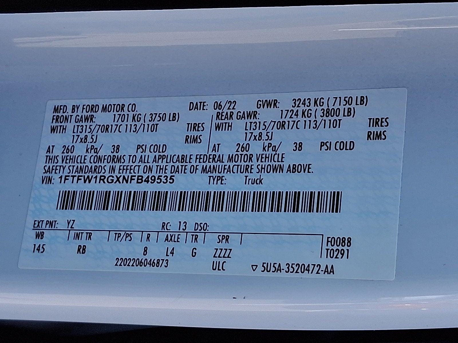 2022 Ford F-150 Raptor