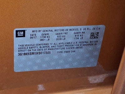 2017 Chevrolet Cruze LT