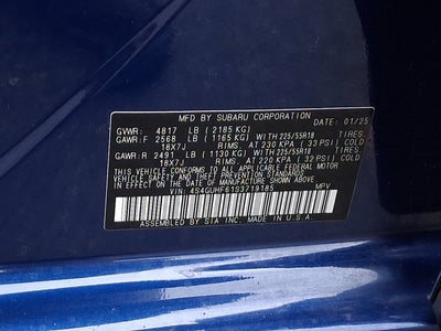 2025 Subaru Crosstrek Sport