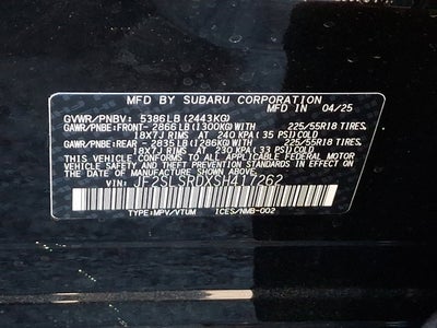 2025 Subaru Forester Hybrid Limited Hybrid