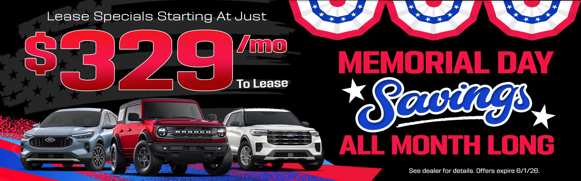 Memorial Day Savings All Month Long