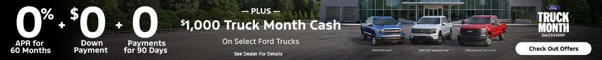 0% APR During Ford Truck Month