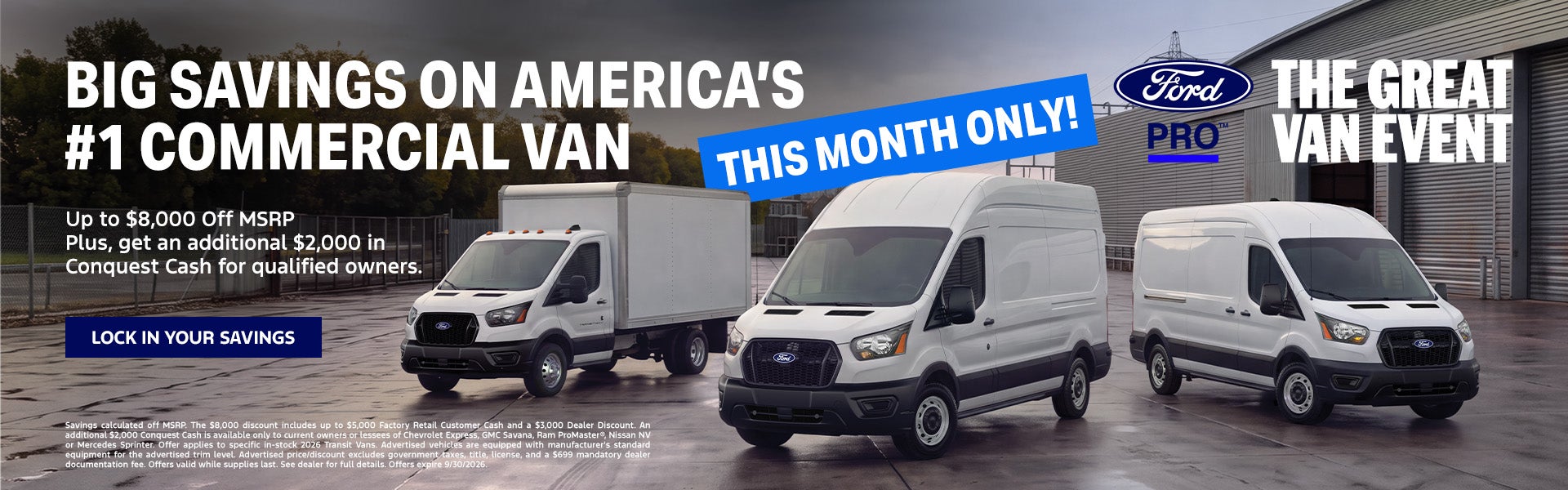 The Great Van Event - Up to $8,000 off MSRP on 2026 Transits